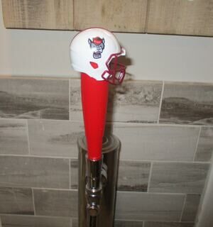 Beer Tap Handle Wolfpack NCAA Football Kegerator North Carolina State Wood ACC